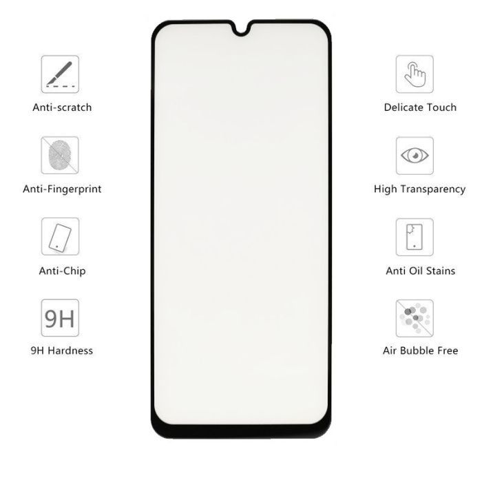 Скло захисне Drobak для Samsung Galaxy A50s (Black) (441624) зображення 3