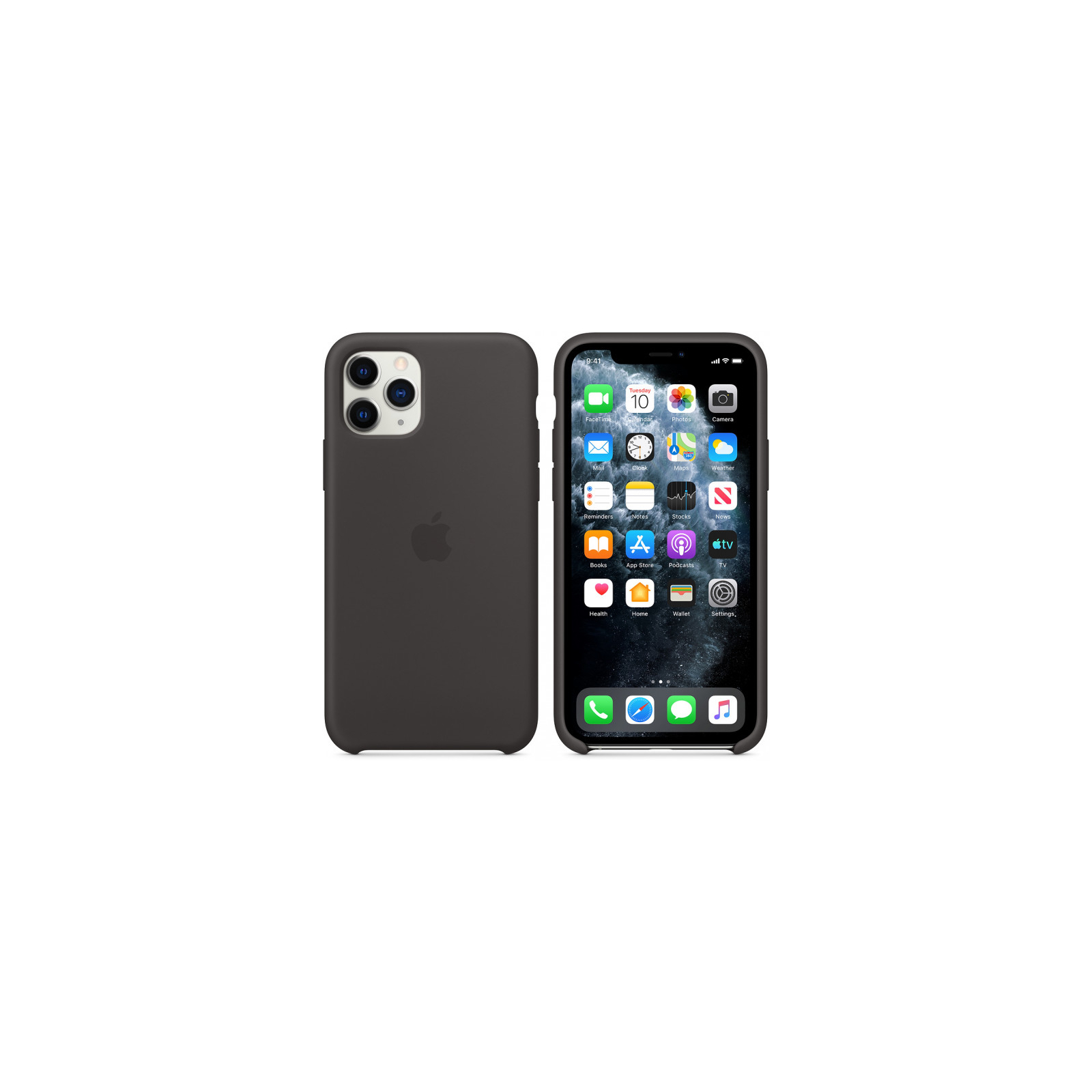 Чехол для мобильного телефона Apple iPhone 11 Pro Silicone Case - Black (MWYN2ZM/A) изображение 6
