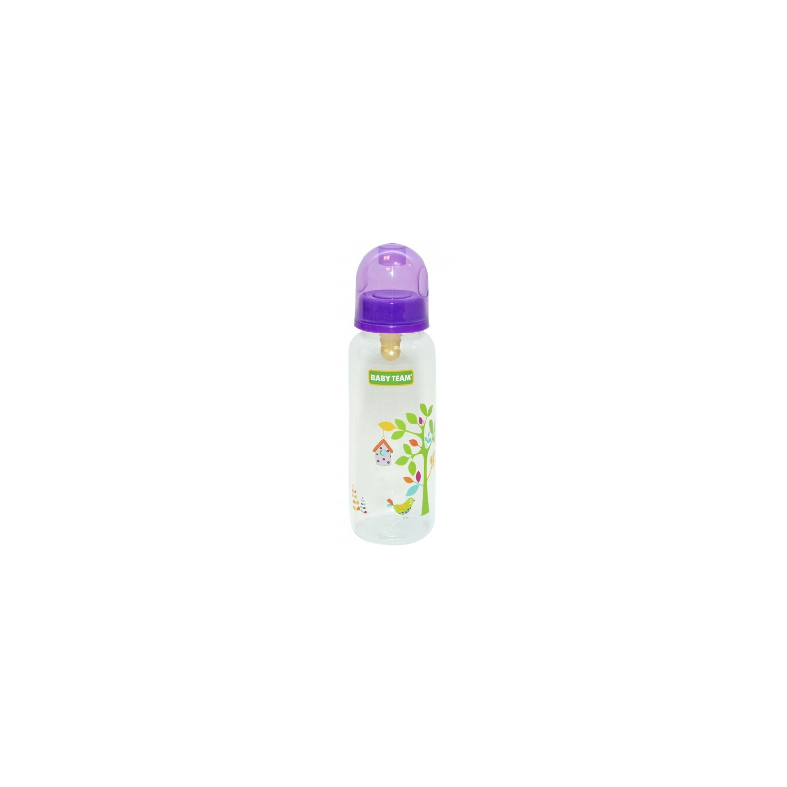 Бутылочка для кормления Baby Team с латексной соской, 250 мл 0+ фиол (1310_фиолетовый) изображение 2