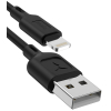 Дата кабель USB 2.0 AM to Lightning 1.0m Fast T-L829 Black T-Phox (T-L829 Black) зображення 2