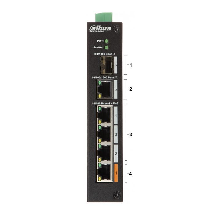 Коммутатор сетевой Dahua PFS3106-4ET-60 изображение 3