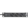 Силовий блок 10" 1U, 16A, 230V 3xSchuko, вилка Schuko Digitus (DN-95411) зображення 2