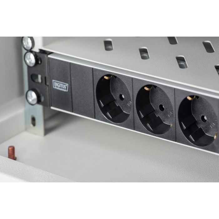 Силовий блок 10" 1U, 16A, 230V 3xSchuko, вилка Schuko Digitus (DN-95411) зображення 6
