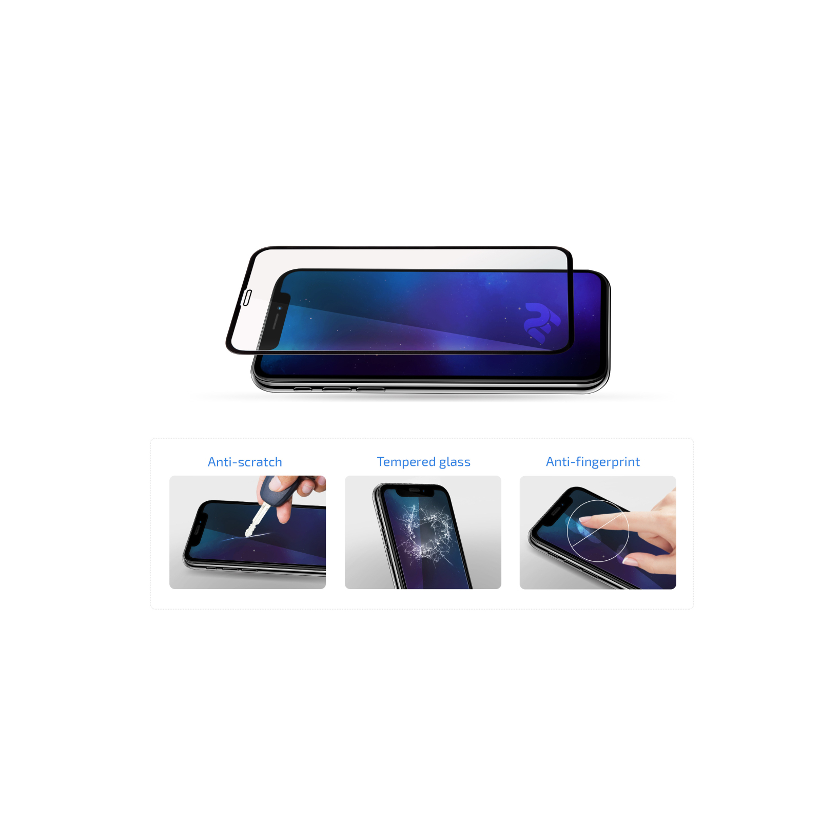Стекло защитное 2E Basic Samsung Galaxy A11 (A115F) , 2.5D FCFG, black border (2E-G-A11-SMFCFG-BB) изображение 3