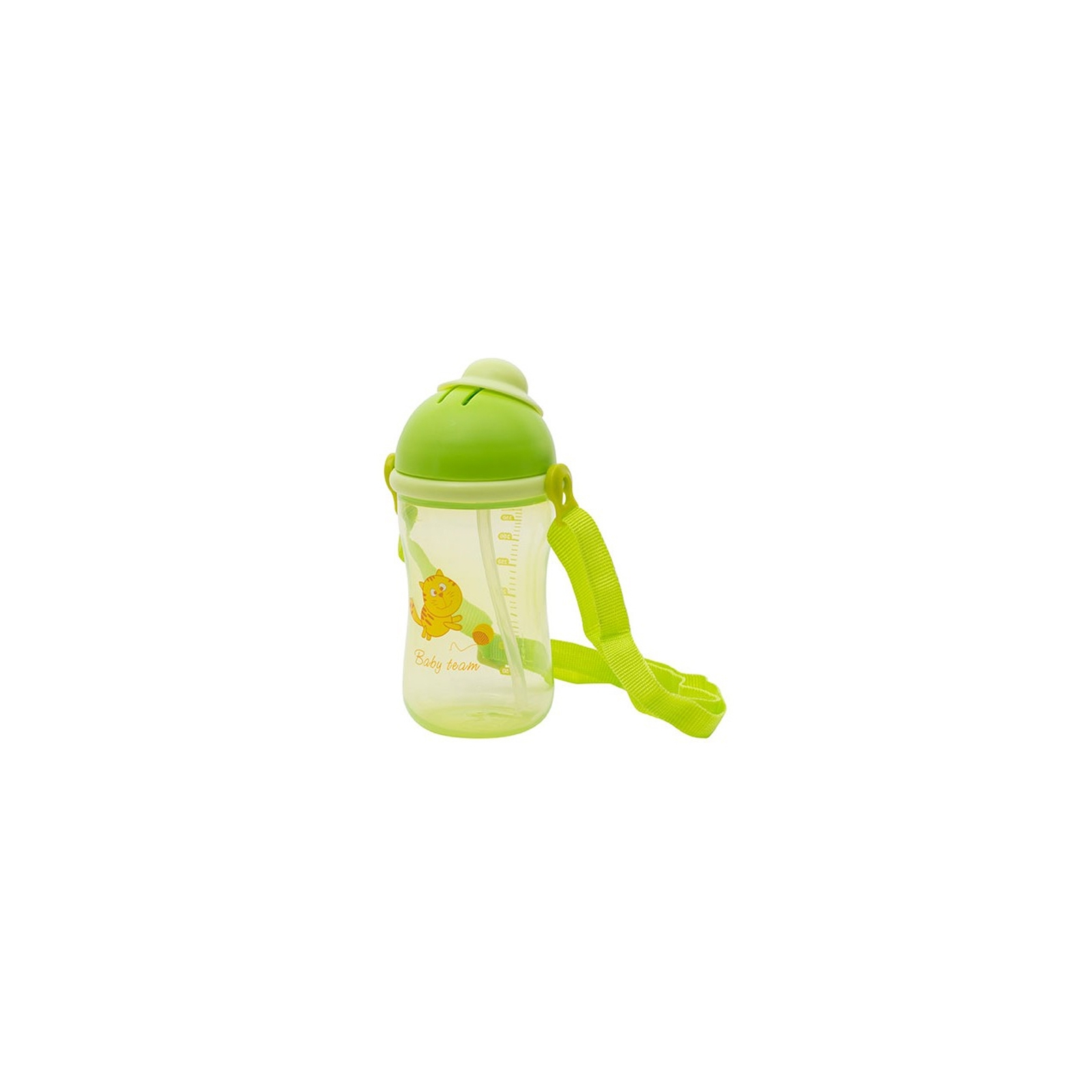 Поильник-непроливайка Baby Team с силиконовой трубочкой, 380 мл 9+ (5010_зеленый) изображение 2