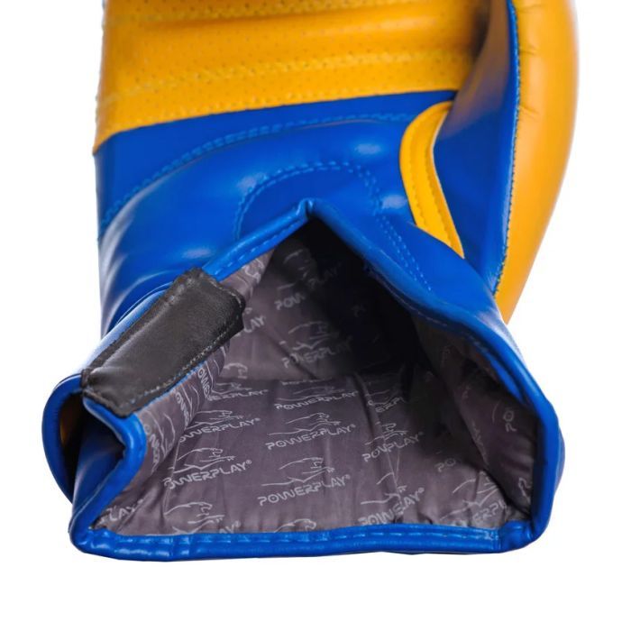 Боксерські рукавички PowerPlay 3021 Ukraine Чорніі 8 унцій (PP_3021_8oz_Black) зображення 5