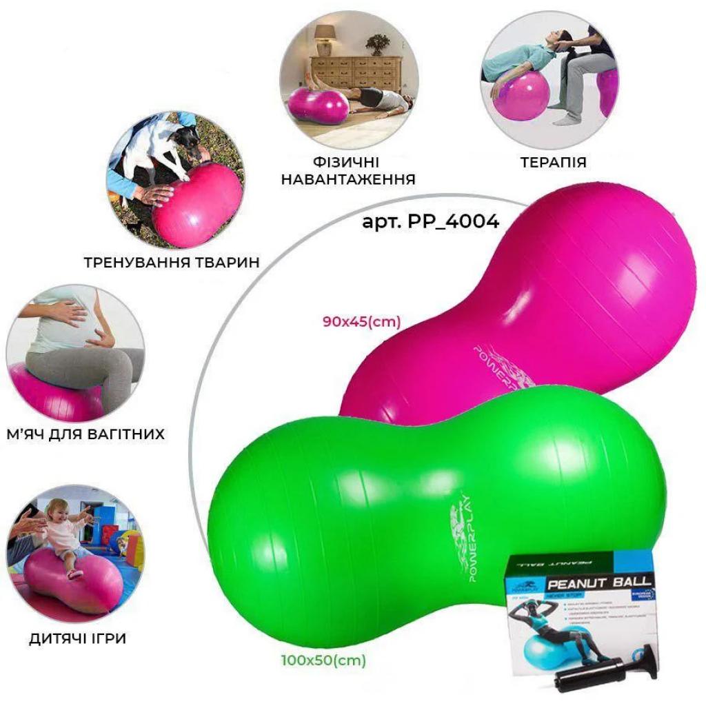 Мяч для фитнеса PowerPlay 4004 (90*45см) Pink + насос (PP_4004_Pink) изображение 6