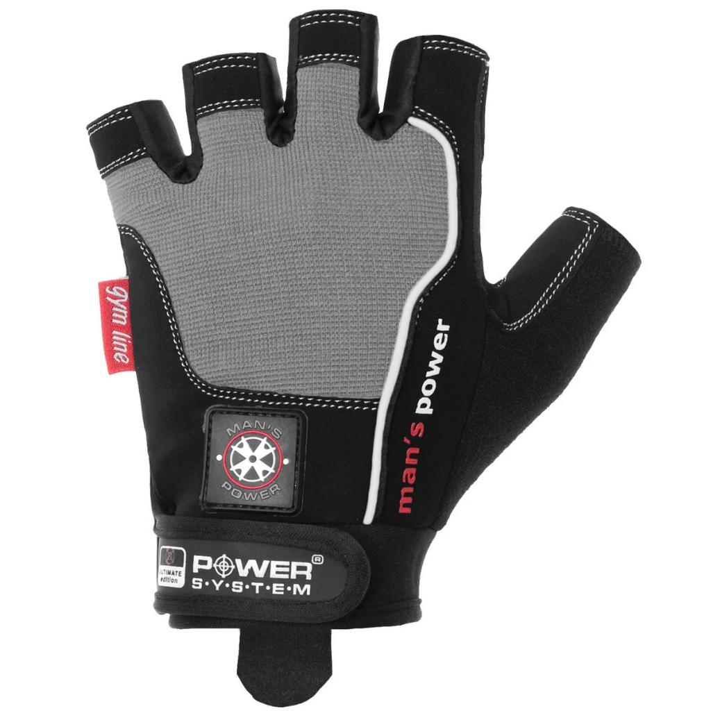 Перчатки для фитнеса Power System Mans Power PS-2580 Black/Grey M (PS-2580_M_Black-grey)