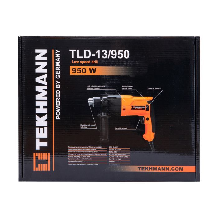 Дрель Tekhmann TLD-13/950 (848640) изображение 7