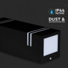 Світильник V-TAC LED SKU-7512, Wall Sleek Wall Fitting GU10 Square Black 2 Wa (3800157617710) зображення 6