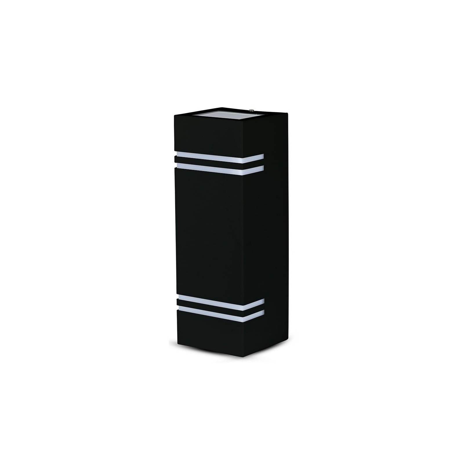 Светильник V-TAC LED SKU-7512, Wall Sleek Wall Fitting GU10 Square Black 2 Wa (3800157617710)