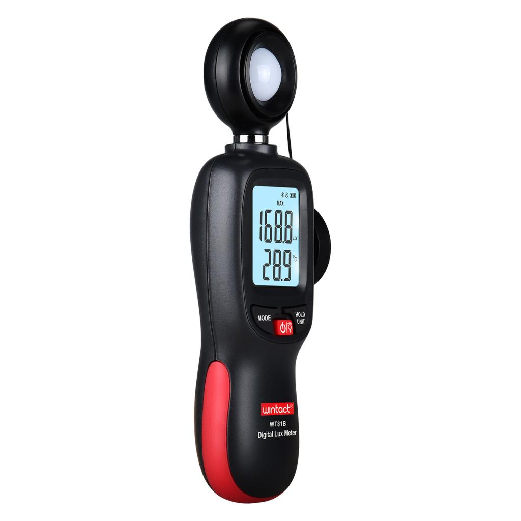Измеритель освещенности Wintact цифровой + термометр, Bluetooth 200000 Lux (WT81B) изображение 3