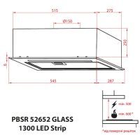 Витяжка кухонна Weilor PBSR 52652 GLASS FBL 1300 LED Strip зображення 12