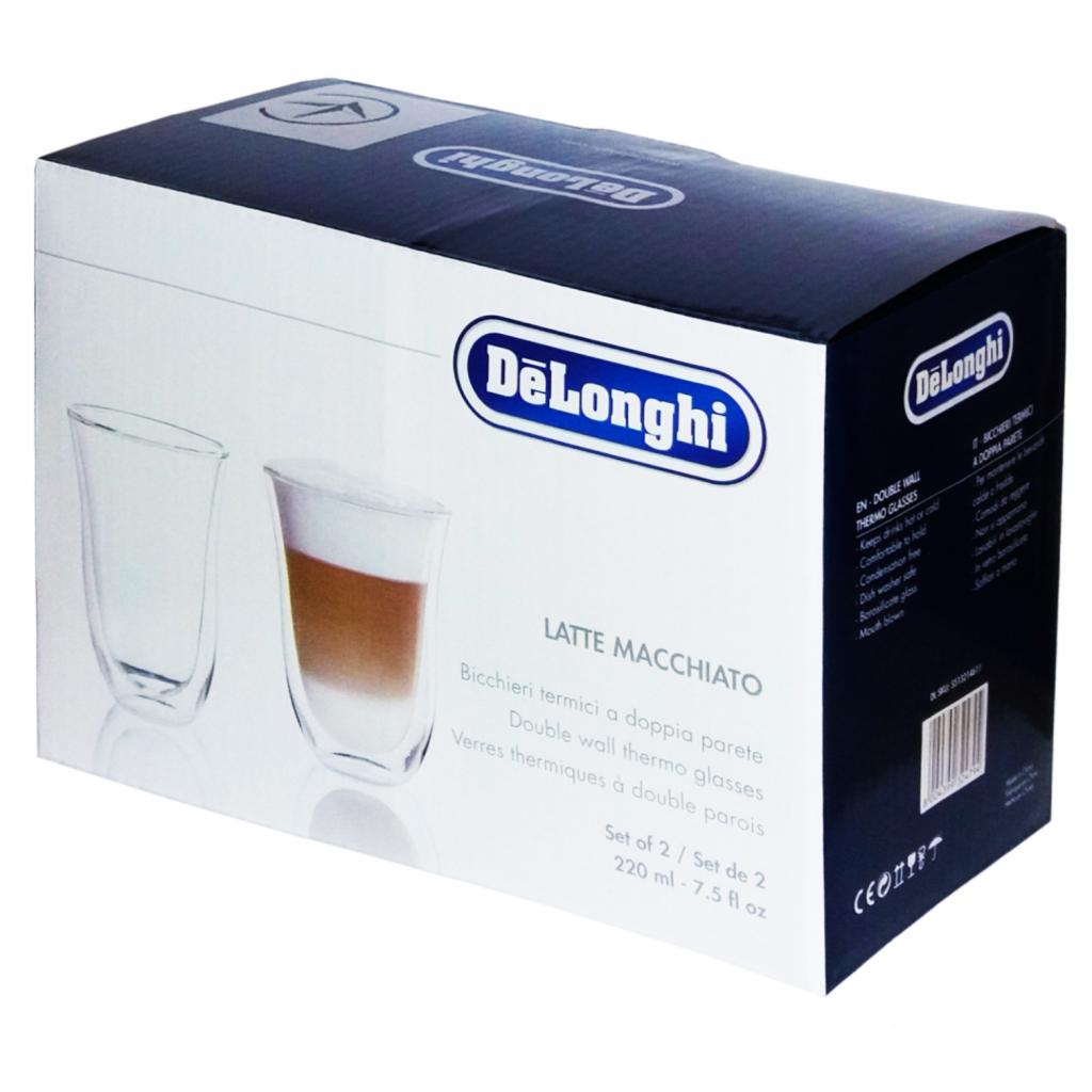 Набір склянок DeLonghi Latte Macchiato 2 шт 220 мл (00000010992) зображення 3
