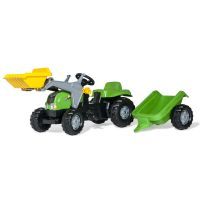 Веломобиль Rolly Toys Трактор с прицепом и ковшом rollyKid-X зелено-желтый (023134) изображение 2