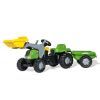 Веломобиль Rolly Toys Трактор с прицепом и ковшом rollyKid-X зелено-желтый (023134)