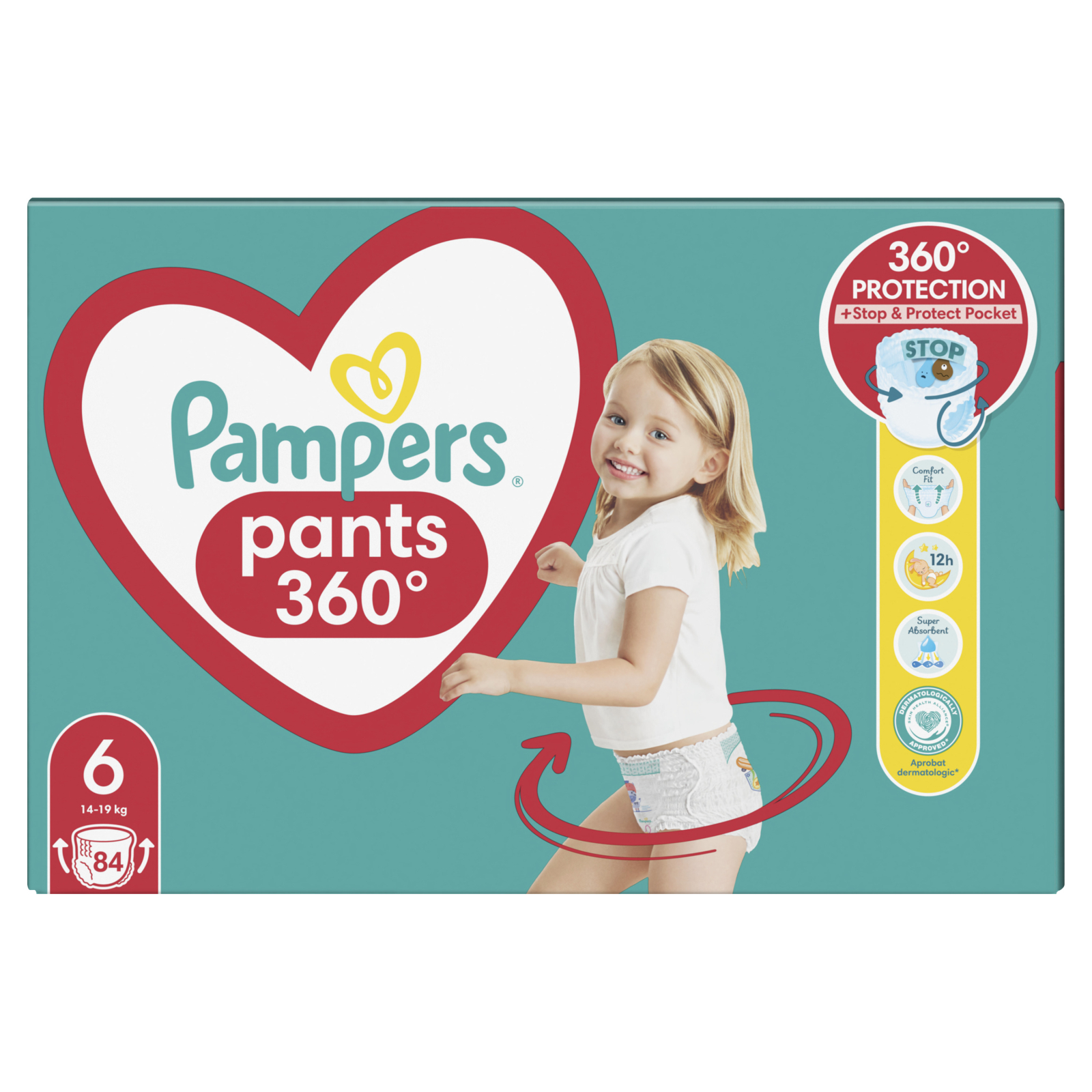Подгузники Pampers трусики Pants Giant Размер 6 (14-19 кг) 132 шт (8006540068632) изображение 2