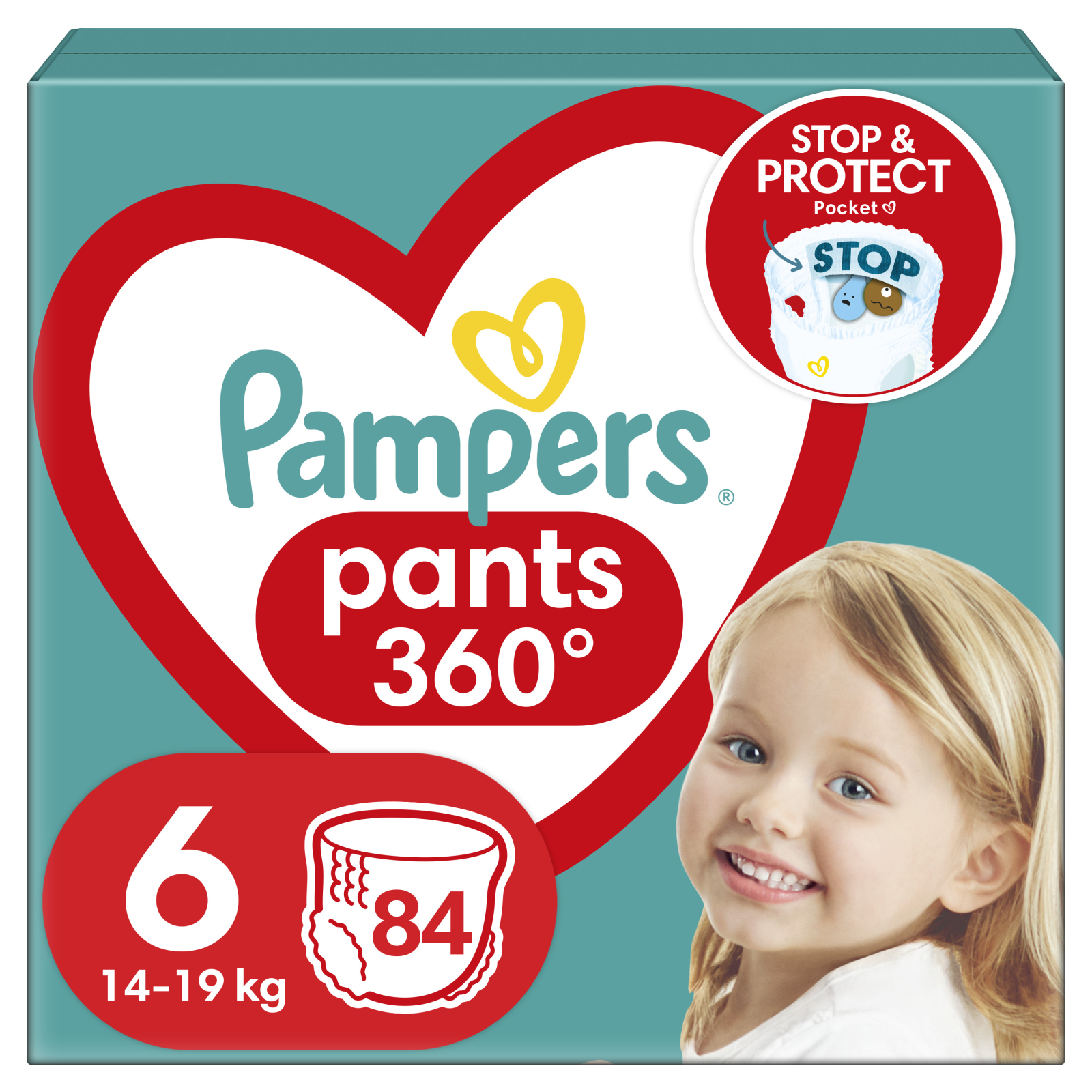 Подгузники Pampers трусики Pants Giant Размер 6 (14-19 кг) 132 шт (8006540068632)
