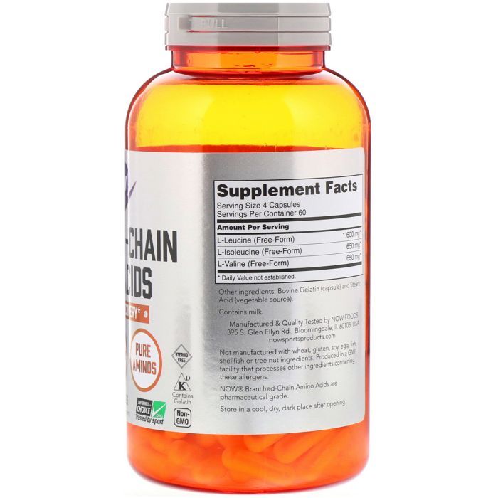 Аминокислота Now Foods Комплекс Аминокислот с Разветвлёнными Цепями, Branched Chain (NOW-00054) изображение 2