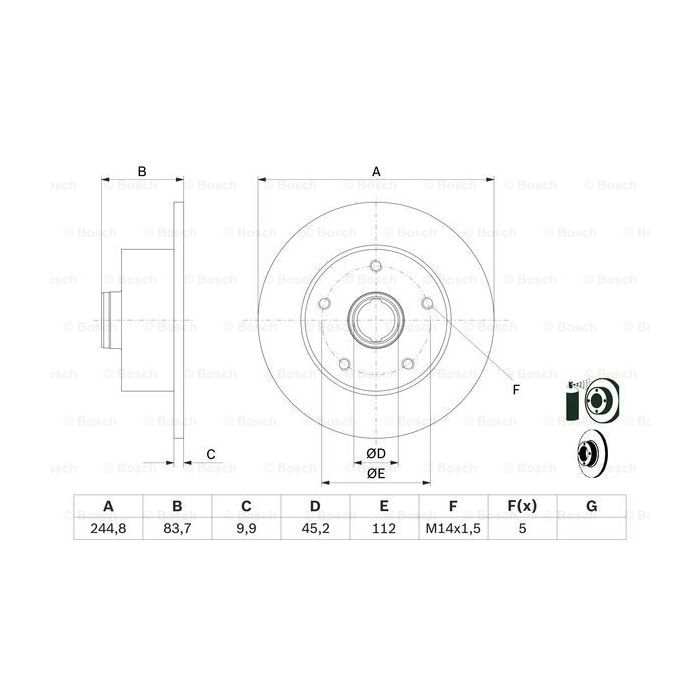 Тормозной диск Bosch 0 986 478 759 изображение 5