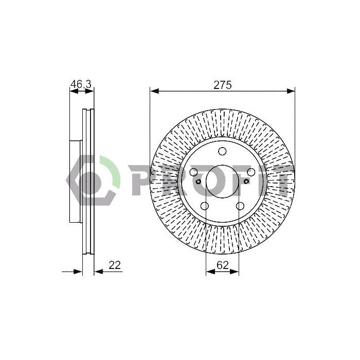 Тормозной диск Profit 5010-1789