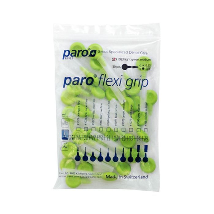 Щітки для міжзубних проміжків Paro Swiss Flexi Grip середні конічні Ø 3.0/8.0 мм 4 шт. (761045801083) зображення 2