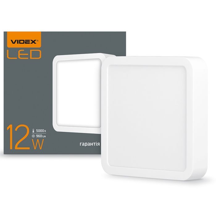 Світильник Videx LED накладний квадрат 12W 5000K (VL-DLSS-125) зображення 3