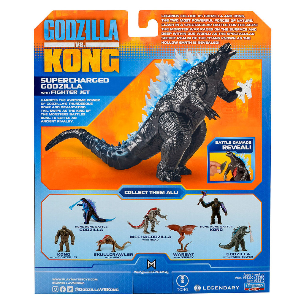 Фигурка Godzilla vs. Kong Годзилла с суперэнергией и с истребителем (35310) изображение 4