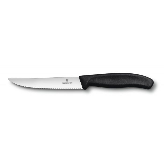 Кухонный нож Victorinox SwissClassic SteakPizza 12 см Serrated Black (6.7933.12)