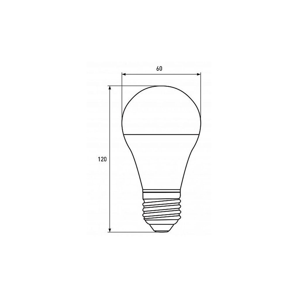 Лампочка EUROELECTRIC LED А60 15W E27 4000K 220V (LED-A60-15274(EE)) изображение 3