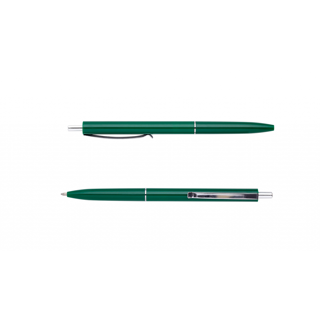Ручка кулькова Buromax автоматична COLOR, L2U, 1 мм, зелений корпус, синє чорнило (BM.8239-04)