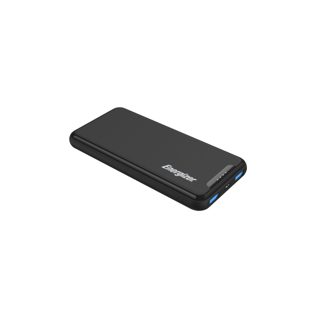 Батарея универсальная Energizer 10000 mAh, Li-pol, PD/18W, QC/3.0, Type-C/micro-USB, USB*2, black (UE10052PQ_BK)