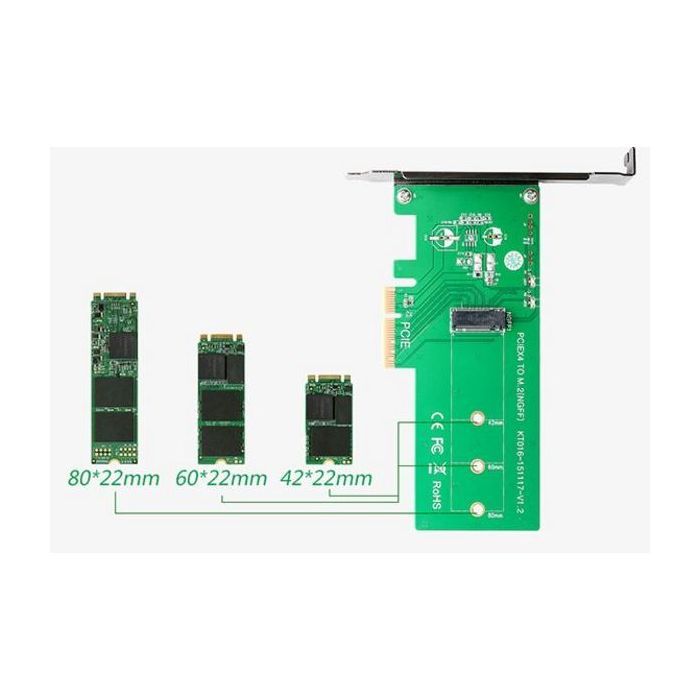 Контроллер M.2 PCIe SSD to PCI-E Maiwo (KT016) изображение 8