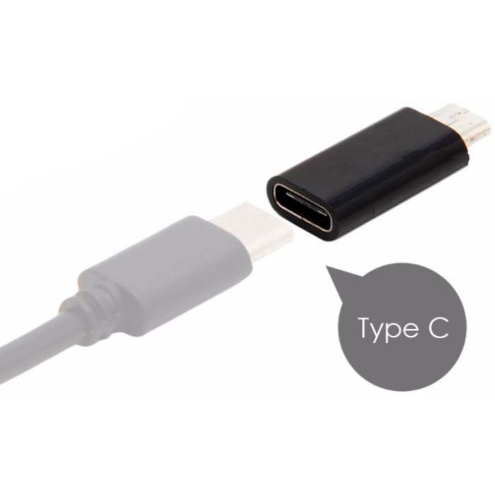 Перехідник Lapara Micro USB Male to USB 3.1 Type-C Female black (LA-MaleMicroUSB-TypeC-Female black) зображення 2