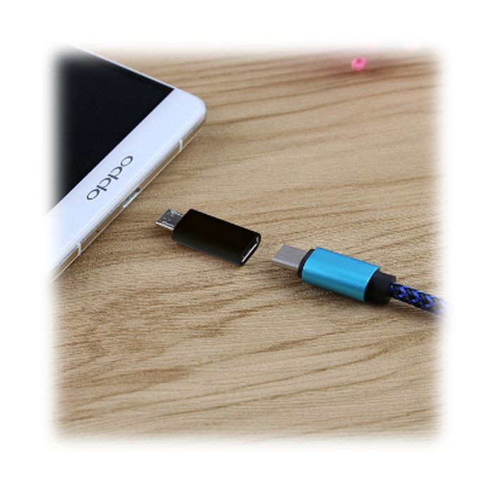 Перехідник Lapara Micro USB Male to USB 3.1 Type-C Female black (LA-MaleMicroUSB-TypeC-Female black) зображення 4