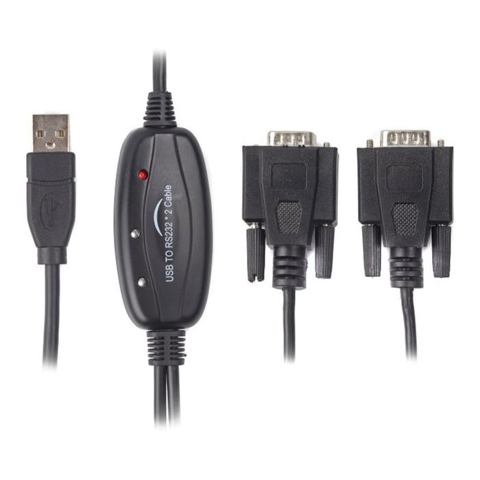Переходник USB 2.0 to 2хCOM (9+25pin) 1.4m Viewcon (VE591)