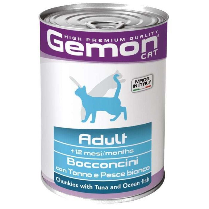 Консервы для кошек Gemon Cat Wet Adult тунец и океаническая рыба 415 г (8009470300742)