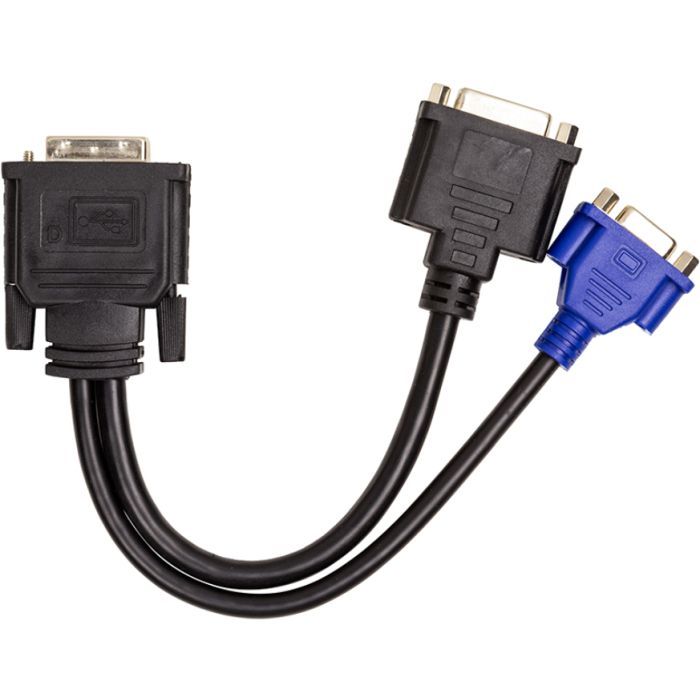 Переходник DVI-I (M) to DVI-D (F) + VGA (F), 0.3m PowerPlant (CA912551) изображение 2