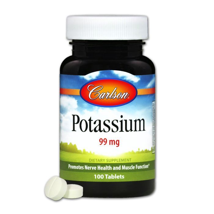 Минералы Carlson Калий, Potassium, 100 таблеток (CL5231)