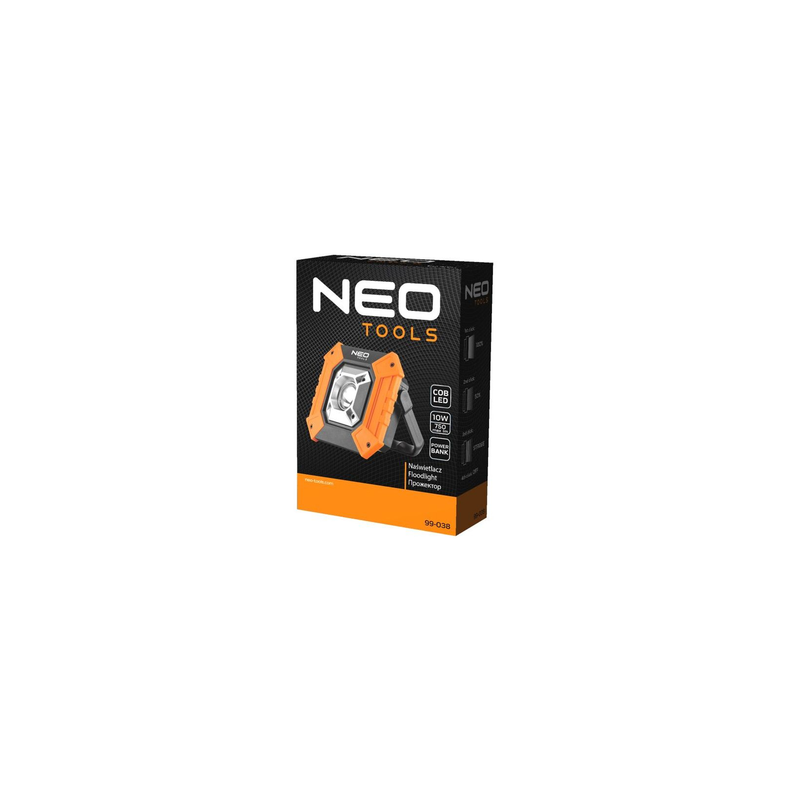 Прожектор Neo Tools 10 Вт, 750 люмен, функція PowerBank (99-038) зображення 3