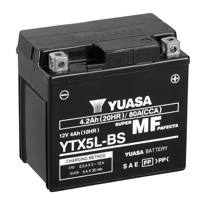 Аккумулятор автомобильный Yuasa 12V 4Ah MF VRLA Battery AGM (YTX5L-BS)