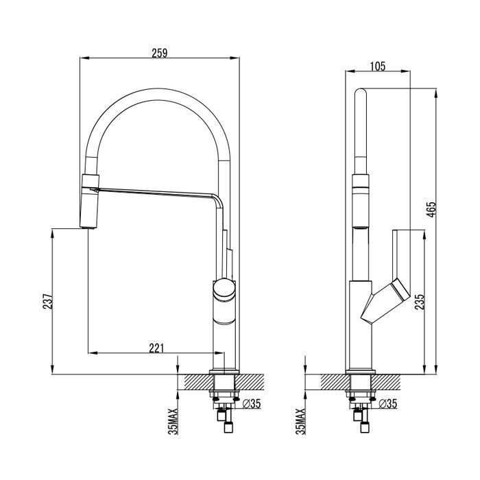 Смеситель Corso ADDA EB-4B520C (9635110) изображение 5