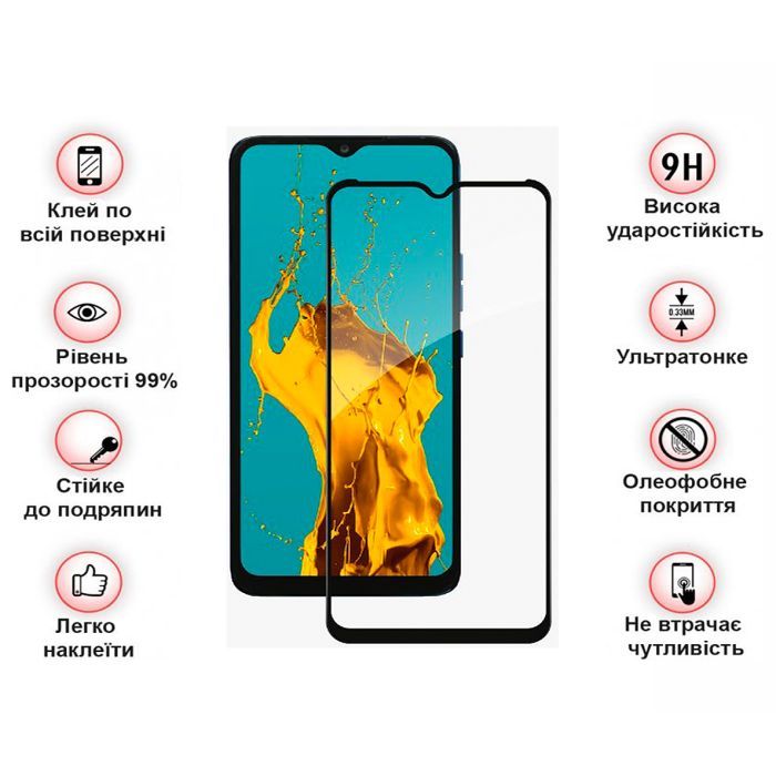 Стекло защитное BeCover Tecno Pop 5 LTE (BD4i) / (BD4a) Black (708164) изображение 3