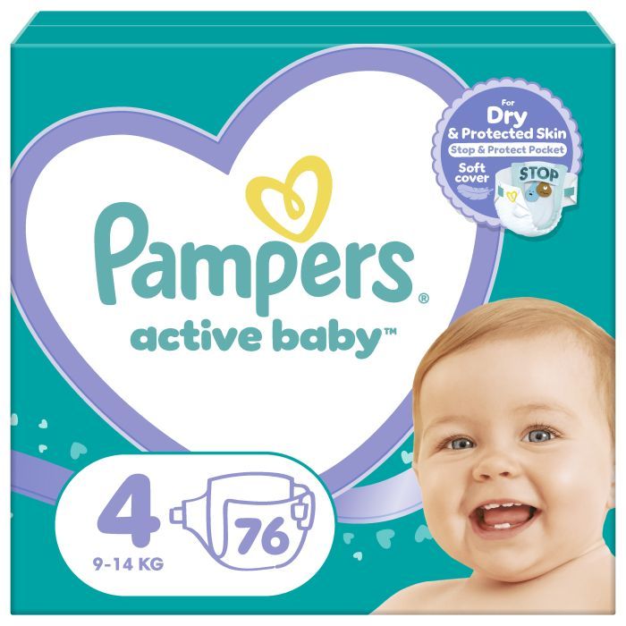 Підгузки Pampers Active Baby Maxi Розмір 4 (9-14 кг) 46 шт (8001090949097)