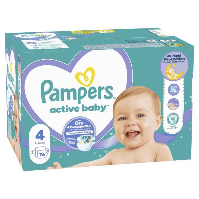 Підгузки Pampers Active Baby Maxi Розмір 4 (9-14 кг) 46 шт (8001090949097) зображення 2