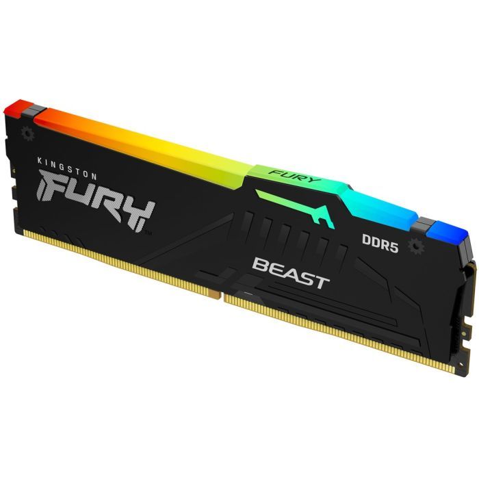 Модуль памяти для компьютера DDR5 16GB 5600 MHz FURY Beast RGB Kingston Fury (ex.HyperX) (KF556C40BBA-16)