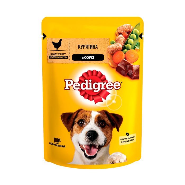 Влажный корм для собак Pedigree Курица и овощи в соусе 100 г (5900951017322) изображение 2