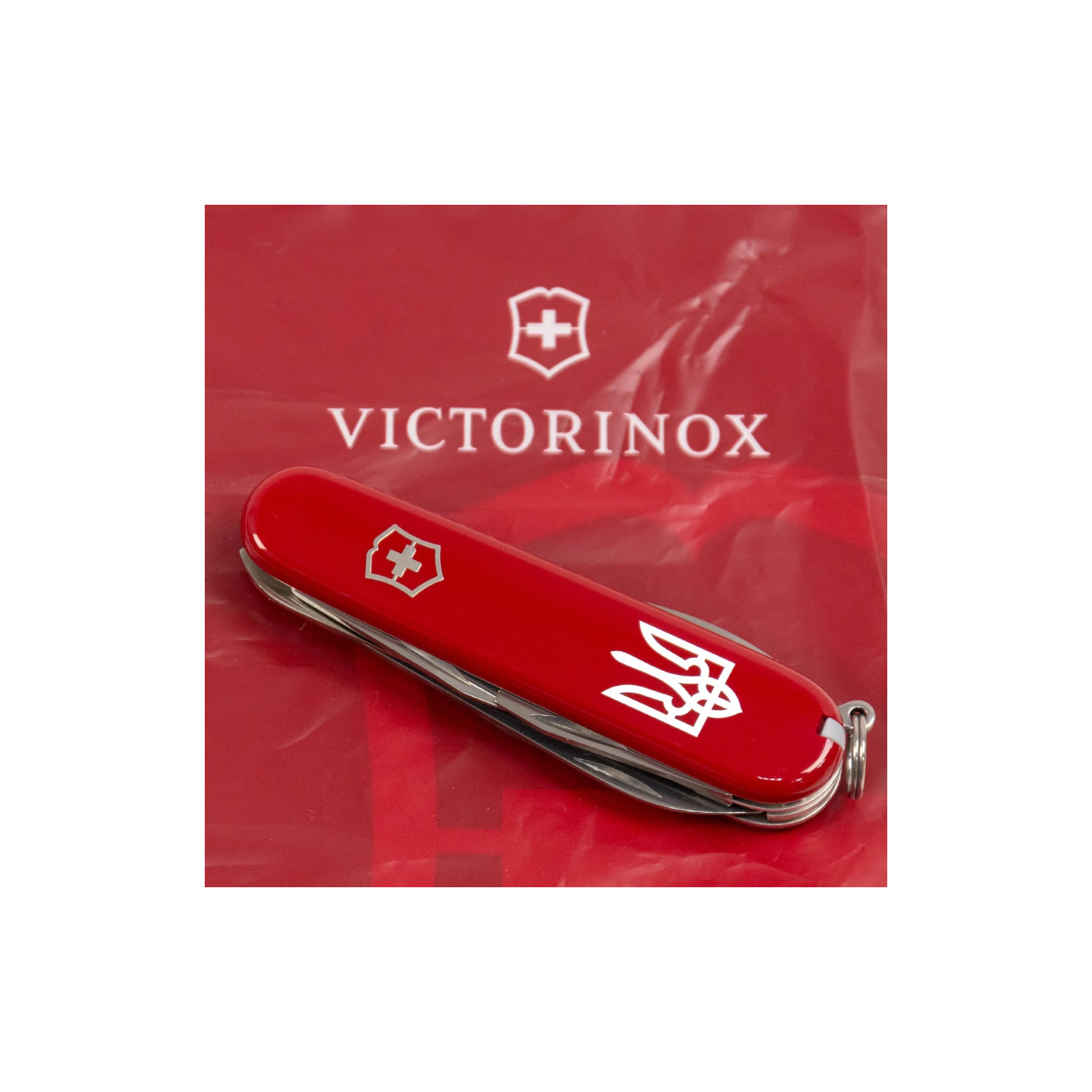 Нож Victorinox Spartan Ukraine Red "Тризуб" (1.3603_T0010u) изображение 3