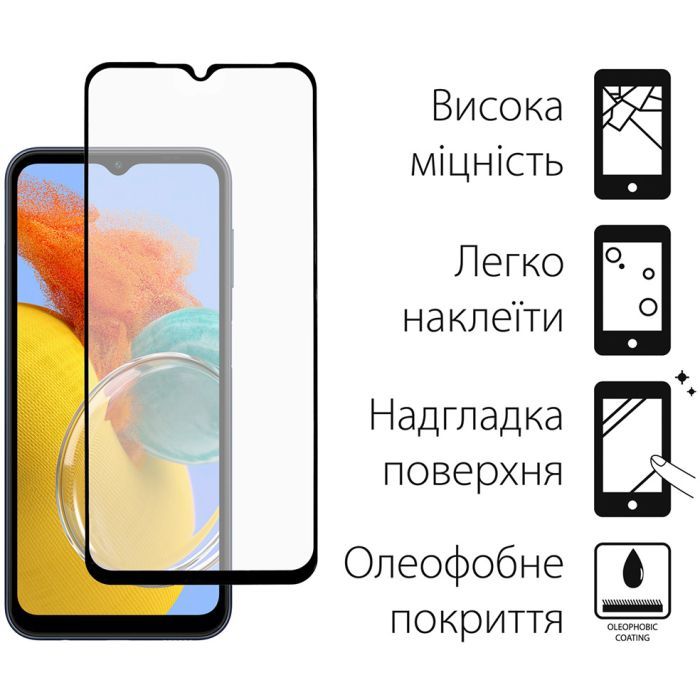 Стекло защитное Dengos Full Glue Samsung Galaxy M14 5G (TGFG-268) изображение 3