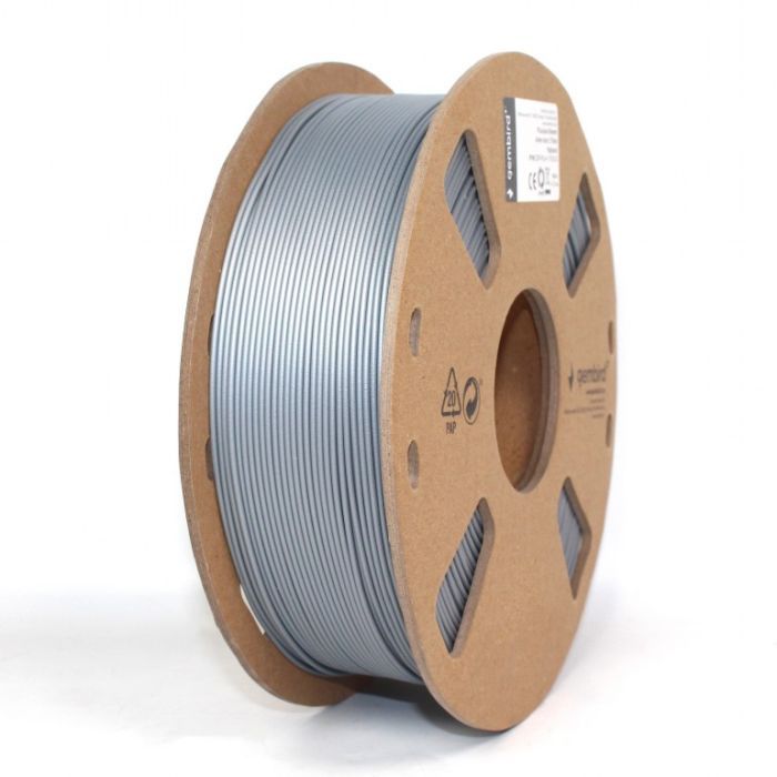 Пластик для 3D-принтера Gembird PLA+, 1.75 мм, 1 kg, gray (3DP-PLA+1.75-02-GR)